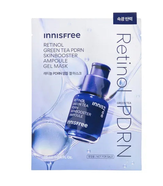 innisfree - Retinol Green Tea PDRN Skin Booster Ampoule Gel Mask.