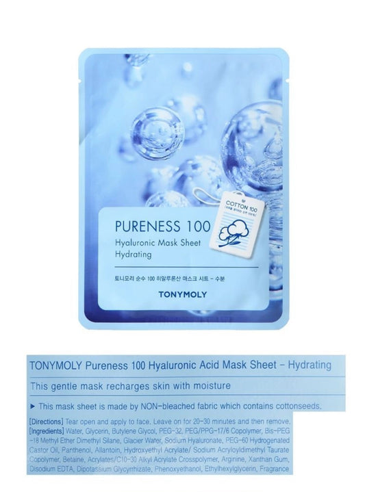 TONYMOLY - Pureness Mask Sheet Hyaluronic Acid. 1pc.
