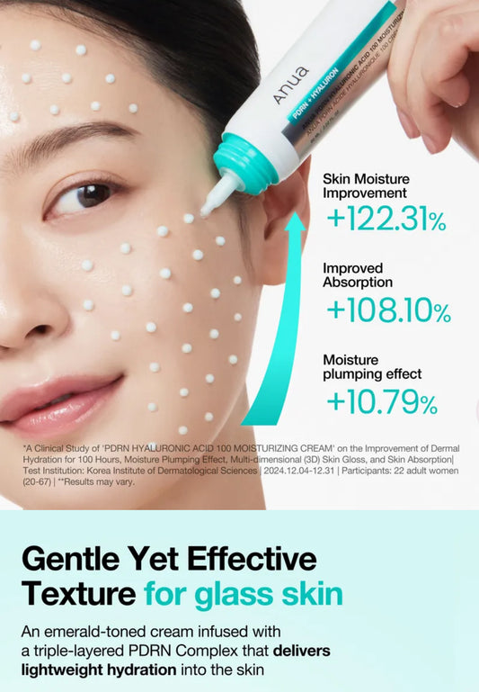 Anua - PDRN Hyaluronic Acid 100 Moisturizing Cream.