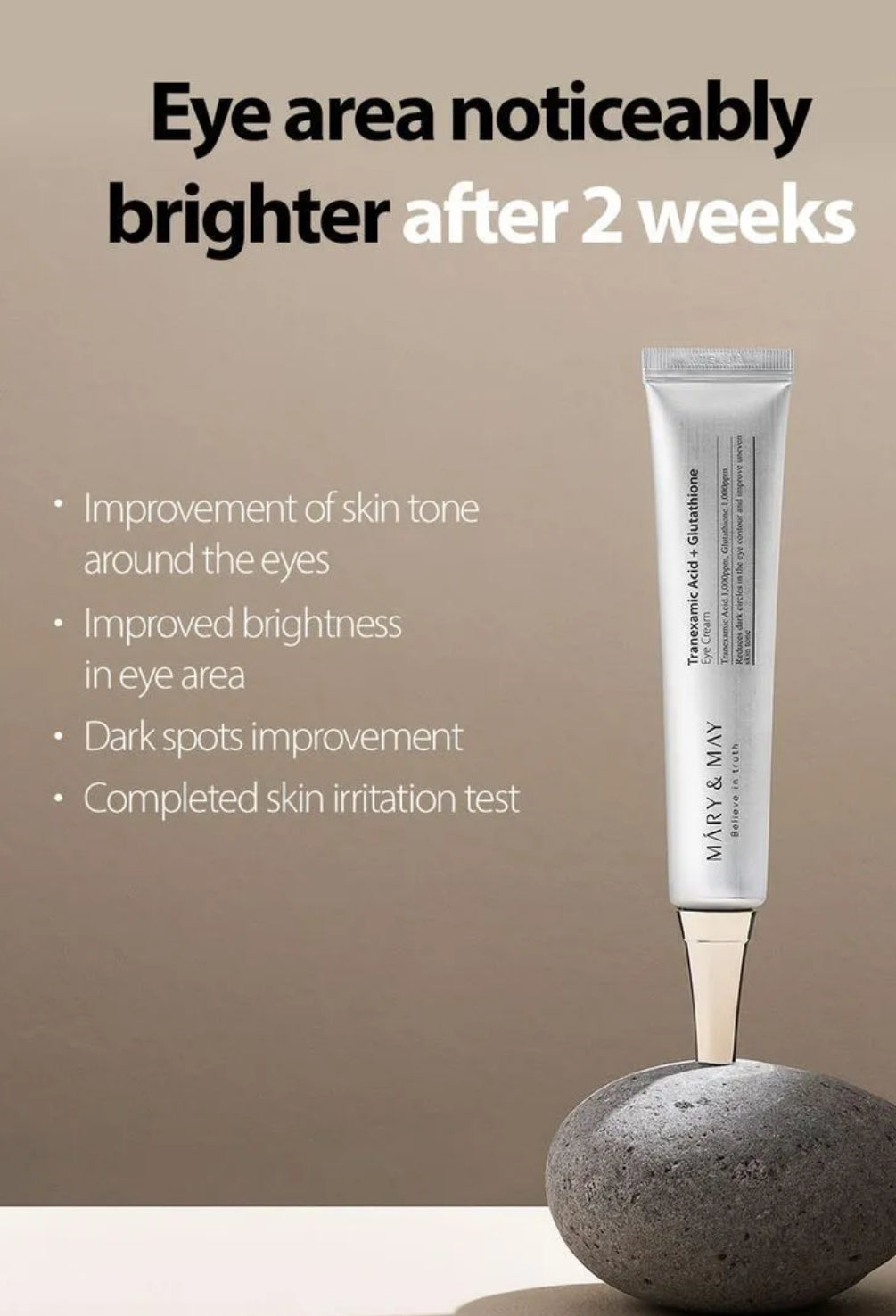 Mary&May - Tranexamic Acid + Glutathione Eye Cream.