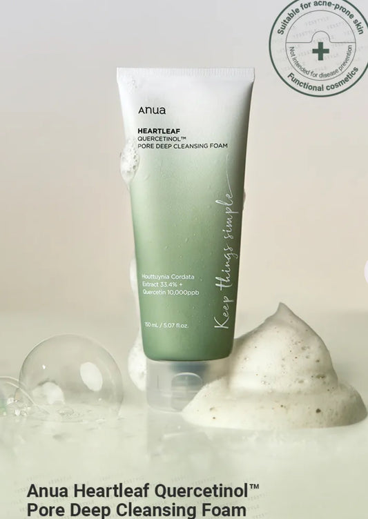 Anua - Heartleaf Quercetinol Pore Deep Cleansing Foam.
