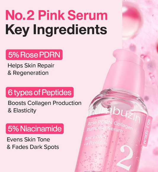 No.2 Rose PDRN Collagen Plumping Serum.