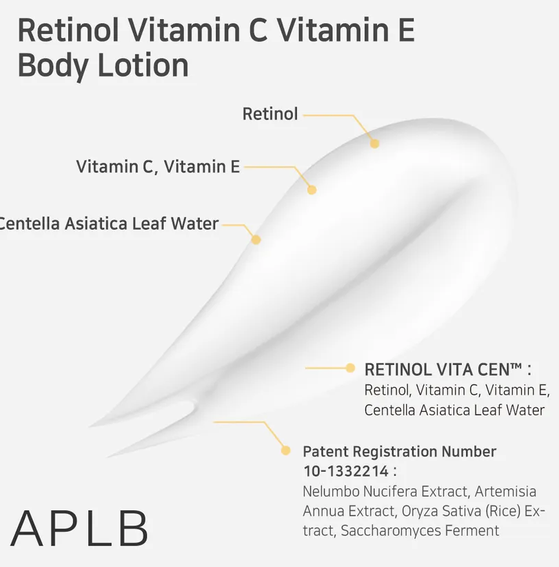 APLB - Retinol Vitamin C Vitamin E Body Lotion.