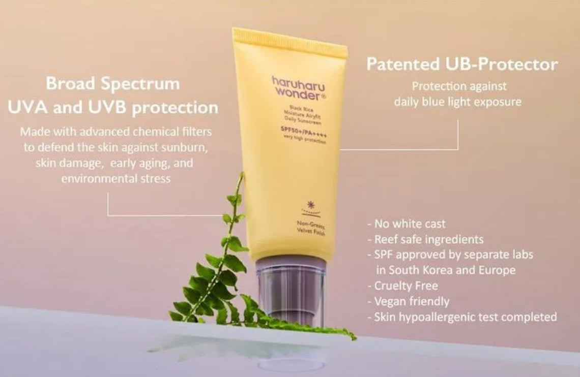 Haruharu Wonder - Black Rice Moisture Airyfit Sunscreen.