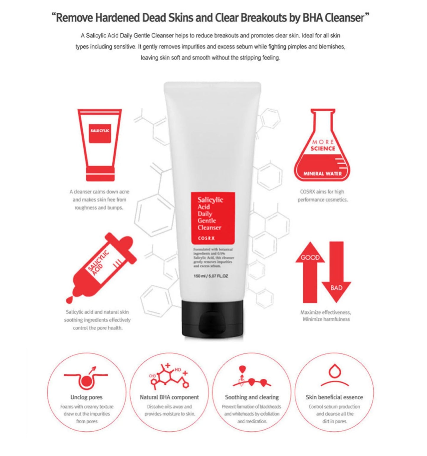 COSRX. Salicylic Acid Daily Gentle Cleanser.