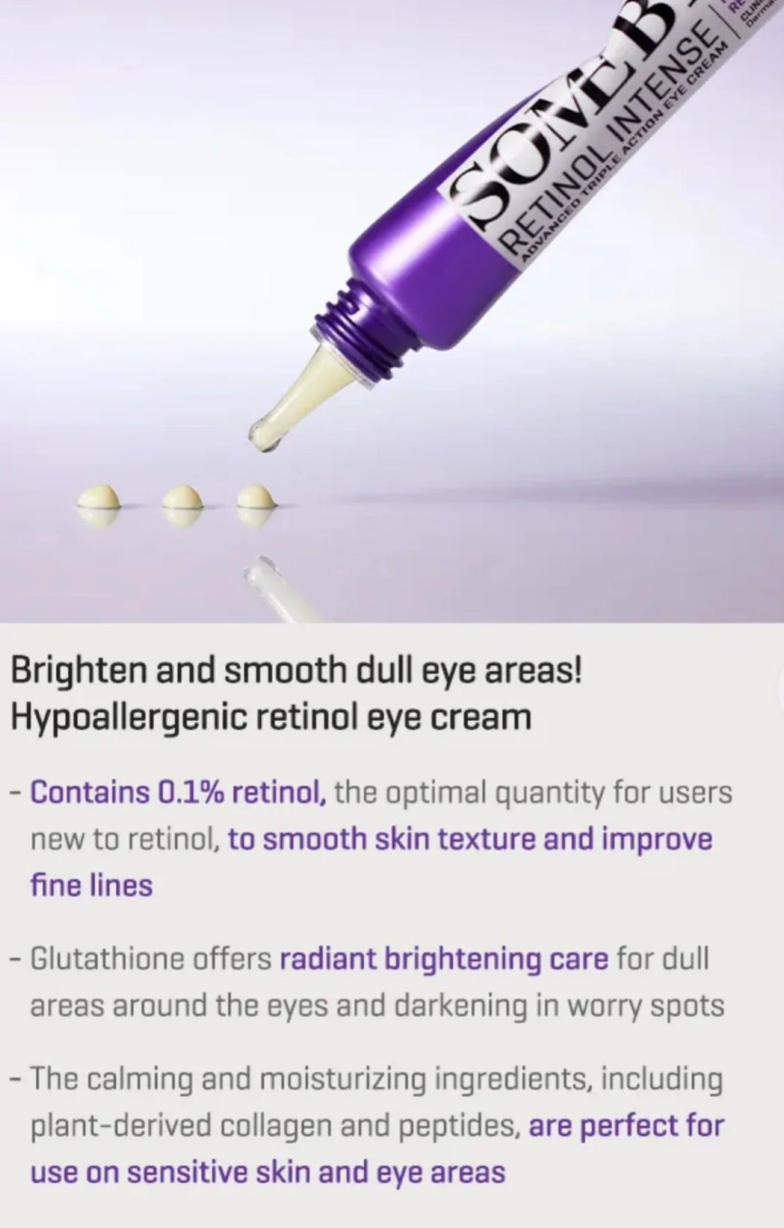 SOME BY MI. Retinol Intense Advanced Triple Action Eye Cream.